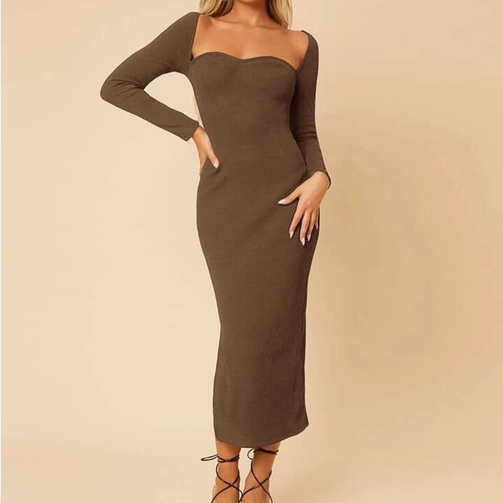 Ribbed sweater dress